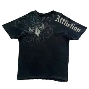 Y2K Affliction Graphic T Shirt Mens Large Grunge Wings New Fashion Style Couple Tops Pure Cotton Short Sleeves