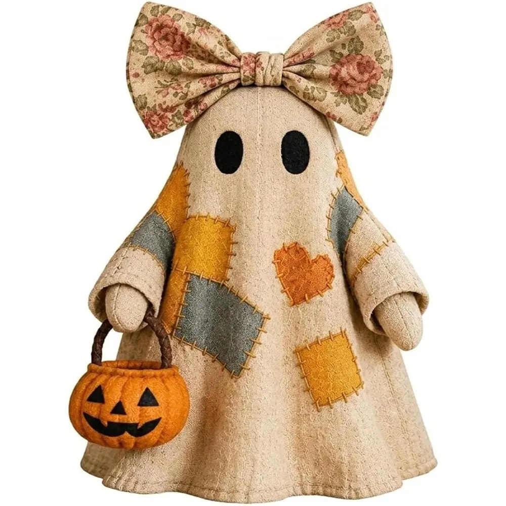 Vintage Ghost Halloween Decoration, Collectible Ghost Desktop Decor Figurine, Rustic Farmhouse Halloween Decor for Home Decor, Decorative Home Ornament, Decor Ornaments