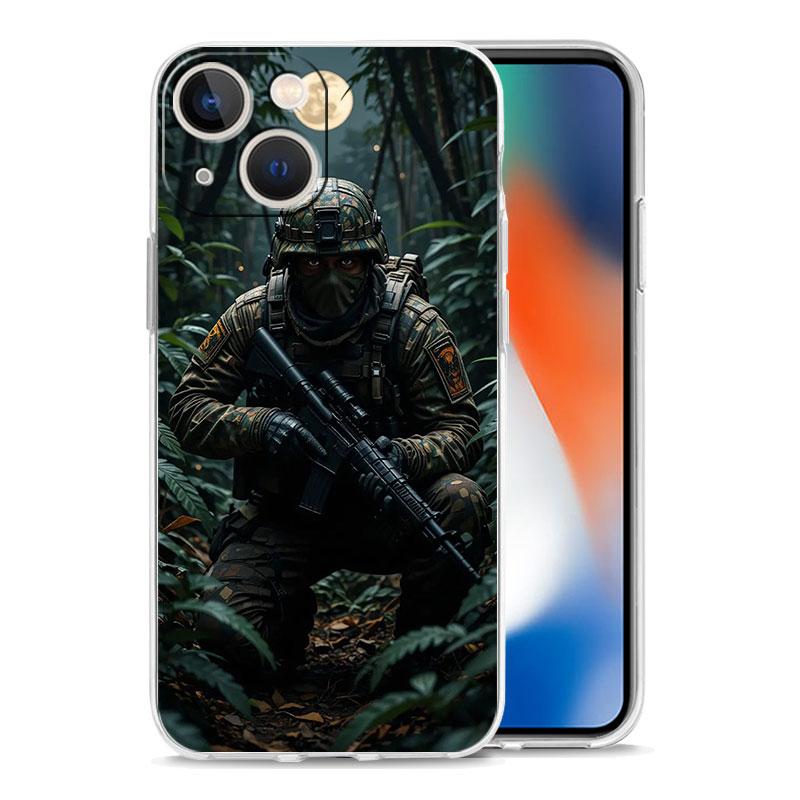 Phone Case For iPhone 1716 Cases iPhone 15 12 13 14 16 Pro Max  Max 15 Plus iPhone11 Cover Military Army Special Forces