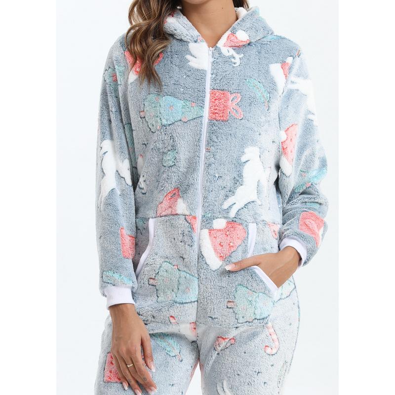 Women's Christmas Printed Onesie Pajamas Homewear