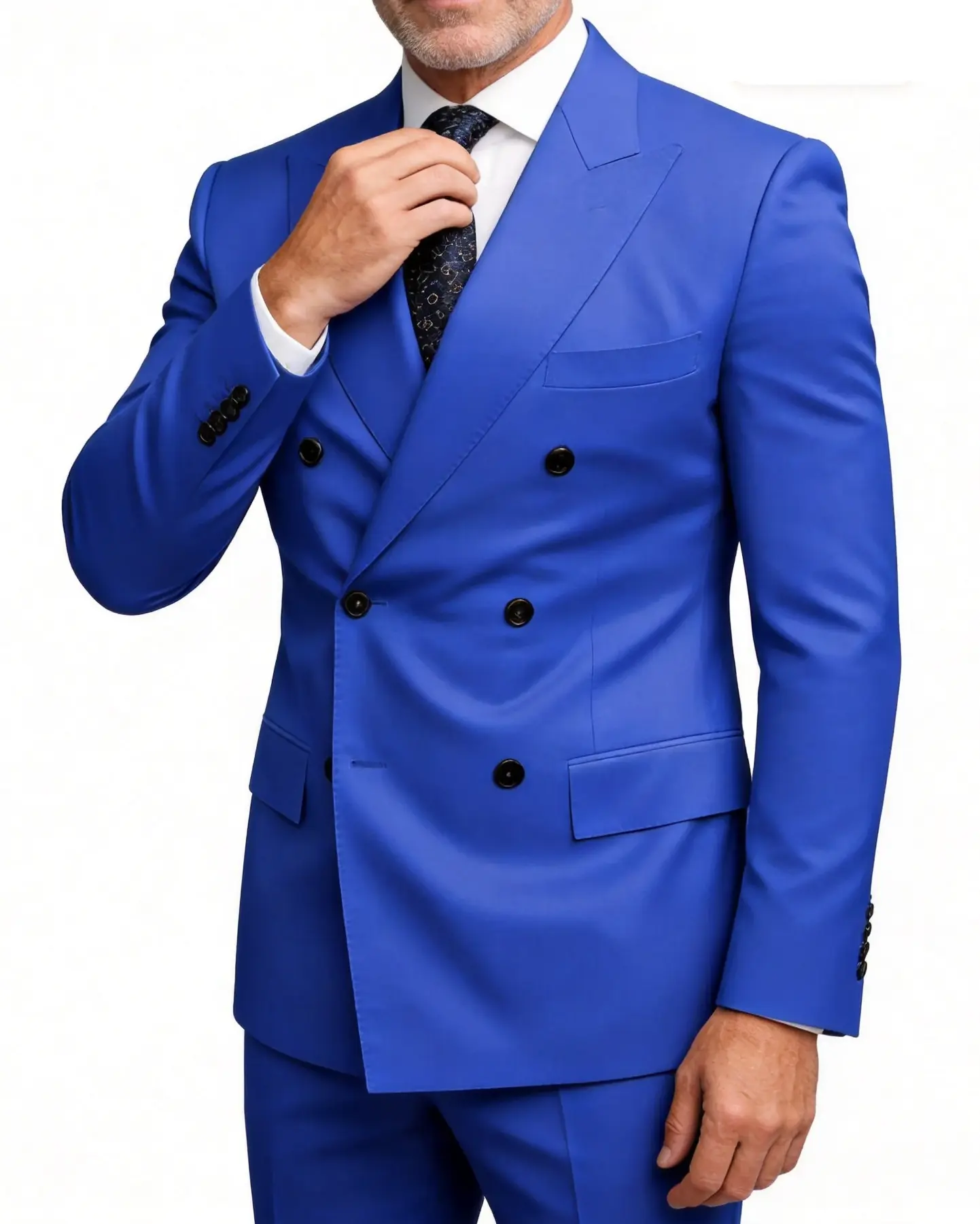2 Piece Double Breasted Suit Men Slim Fit Mens Double Breasted Blazer Pants Sets Wedding Prom Homecoming Suit