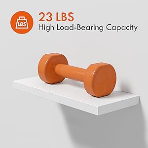 16’’White Floating Shelves for Wall Set of 4,Rustic Wood Shelf for Room Decor/Storage/Display,Small Bookshelf,Wall Mounted Hanging Shelves for Bedroom, Bathroom, Living Room, Kitchen