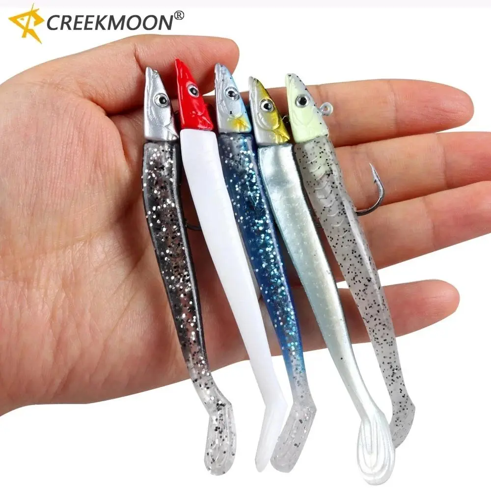 5Pcs Jig Head Soft Artificial Bait Kit Paddle Tail Trout Winter Fishing Lure Set Silicone Wobbler For Trolling Sea Bass Swimbait Fishing Lures Kit