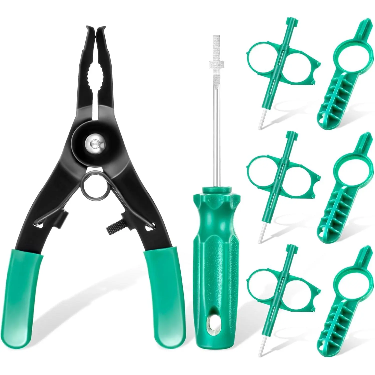 8-piece sprinkler head rotor adjustment tool, suitable for Rain Bird 5000 Hunter MP PGP sprinklers, includes sprinkler head lifting tool and rotor screwdriver tool, used for lawn irrigation systems