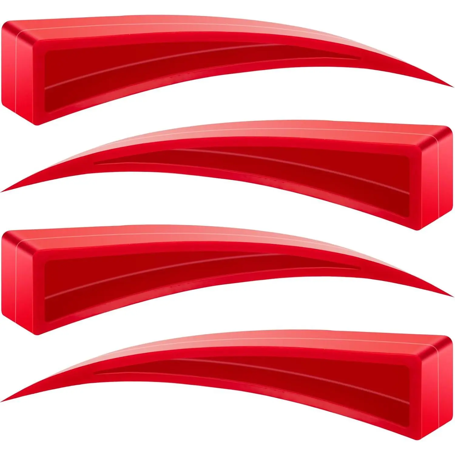 Automotive Curved Window Dent Repair Kit - 4pcs Set with Window Guard, Wedge, Solid Synthetic Tools, Arc Shape Design for Driver Dent Removal, Creating Passage Space, Hail Scratch Repair