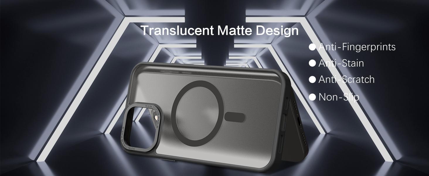 Magnetic for Samsung Galaxy S24 Plus Case [Compatible with Magsafe] Translucent Matte Slim Thin Shockproof Anti-Yellow Women Men Protective Phone Cases Cover for Samsung S24 Plus 6.7", Black