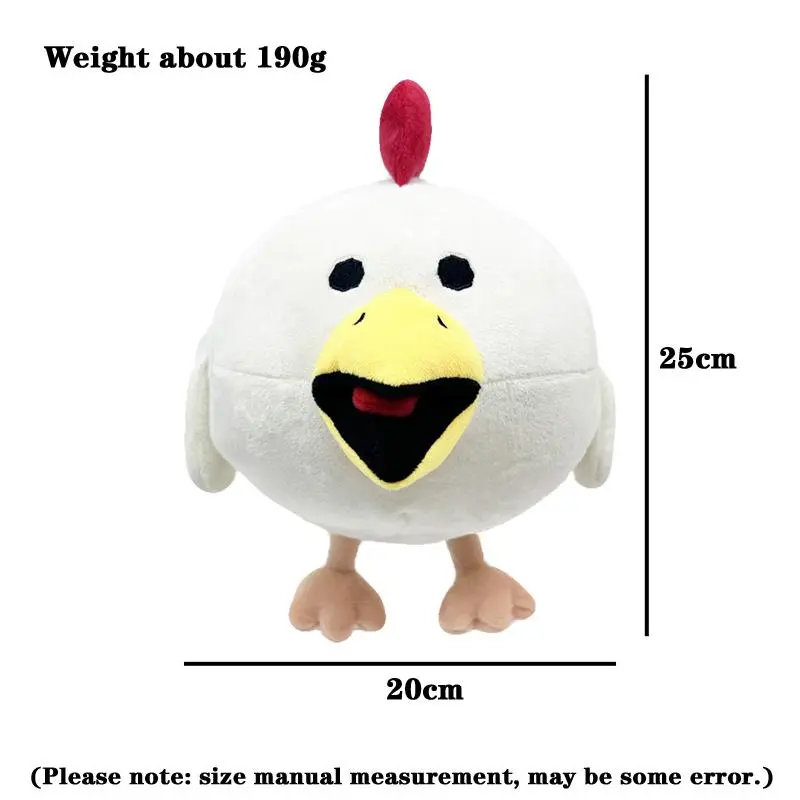 Hot New Funny Animal Rooster White Chicken Cute Plush Toys Anime Game Peripherals Action Figures Lovely Plushie Stuffed Doll