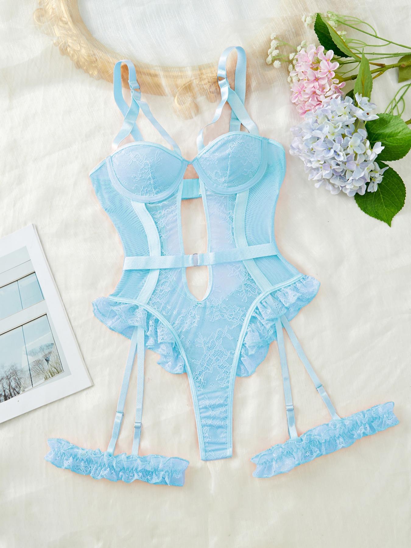 Christmas Sexy Embroidered Lingerie Set, High-Quality Comfortable Transparent Bra, Slim-Fit Adjustable Straps, All Seasons Wear, Lace Lingerie Set, Lace Underwear Set