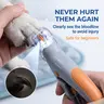 LED Pet Nail Clipper - Universal Stainless Steel & Plastic Claw Trimmer with Bright LED Light, ABS Handle, Half-Moon Tip, Accurate Cutting Position, Comfortable Easy-to-Hold Ergonomic Grooming Tool for Dogs, Kittens, Batteries Included, Reduces Bleeding