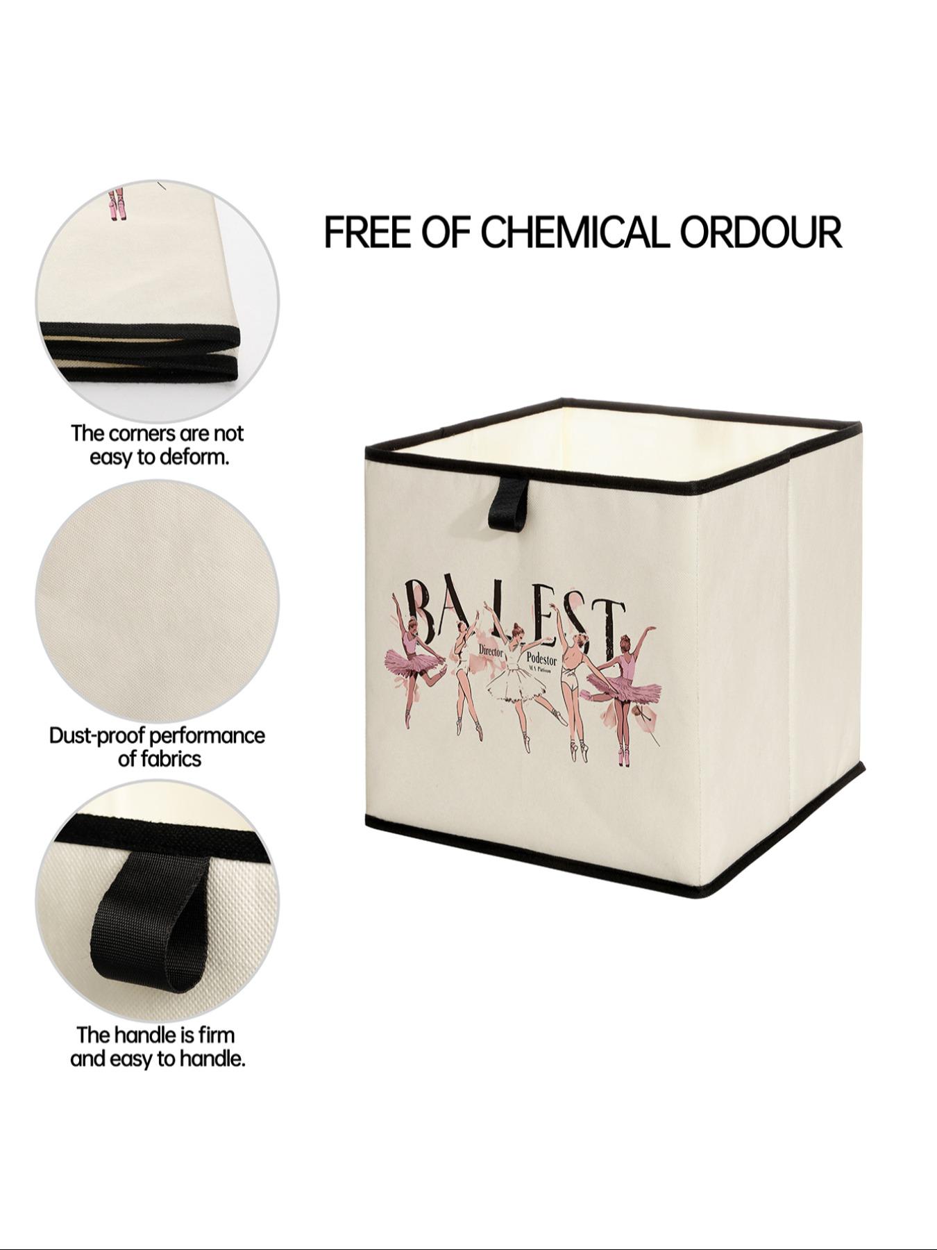 Dancing Girls Print Open Storage Box, Stackable Drawer Organizer, Durable Multi-Functional Design for Home Dorm Room Organization
