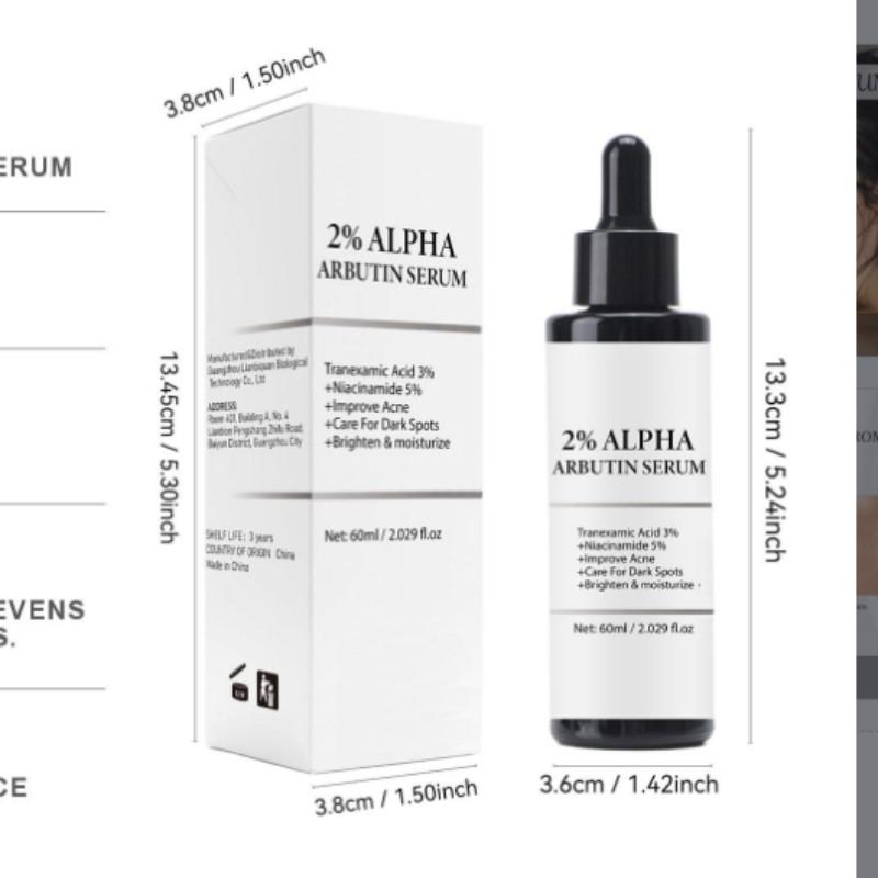 Alpha Arbutin Serum 2%, Brightening & Spot Treatment, Dark Spot Corrector, Hydrating Moisturizer, Suitable for Sensitive Skin, Deep Cleansing Formula