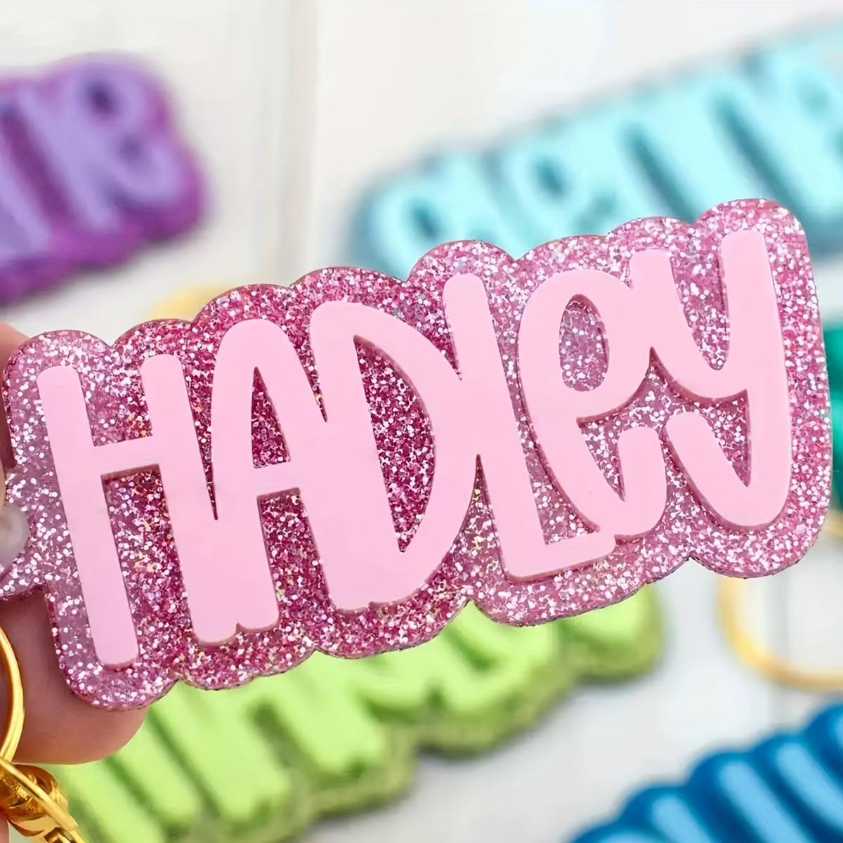 Personalized Acrylic Name Keychain, Beach Bag, Custom DIY Letter Series, Autumn And Winter Style, Unique Letter Labels, Bag Pendant, Ideal Gift for Family And Friends for Halloween And Christmas