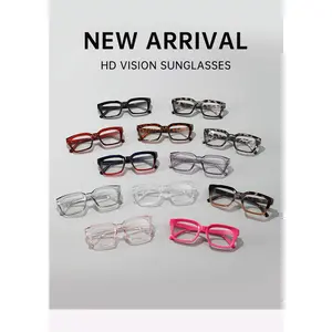 Unisex Square Non Prescription Eyeglasses,Designed For Daily Outdoor Travel And Casual Occasions,Lightweight Fashion Eyewear Accessory,Equipped With UV400 High Definition Shock Resistant Lenses In Multiple Optional Frame Colors