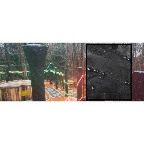 Patio Heater Covers with Zipper and Storage Bag,, Wind-Resistant, Sunlight-Resistant, Snow-Resistant, Black, 89'' Height X 33" Dome X 19" Base