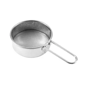 Stainless Steel Filter, Handheld Fine Mesh Strainer, Ideal for Cooking, Baking, Kitchen Use, Durable and Easy to Clean