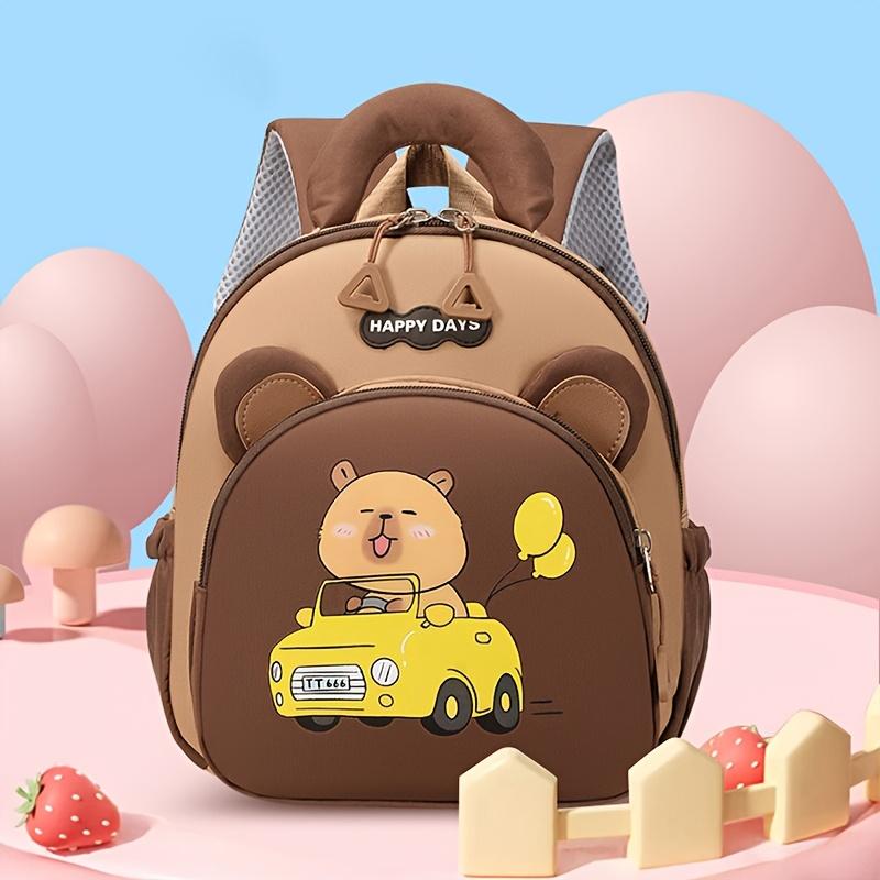 NewNewWomen's Cute Capybara Backpack - Small daypack with Happy Days, - Ideal Birthday Valentine's Gift for Animal Lovers, Cute Backpack, Travel Daypack, Charming Accessory, Adjustable Straps, Playful Accessory, Lightweight Bag, Compact Bag, Casual Users