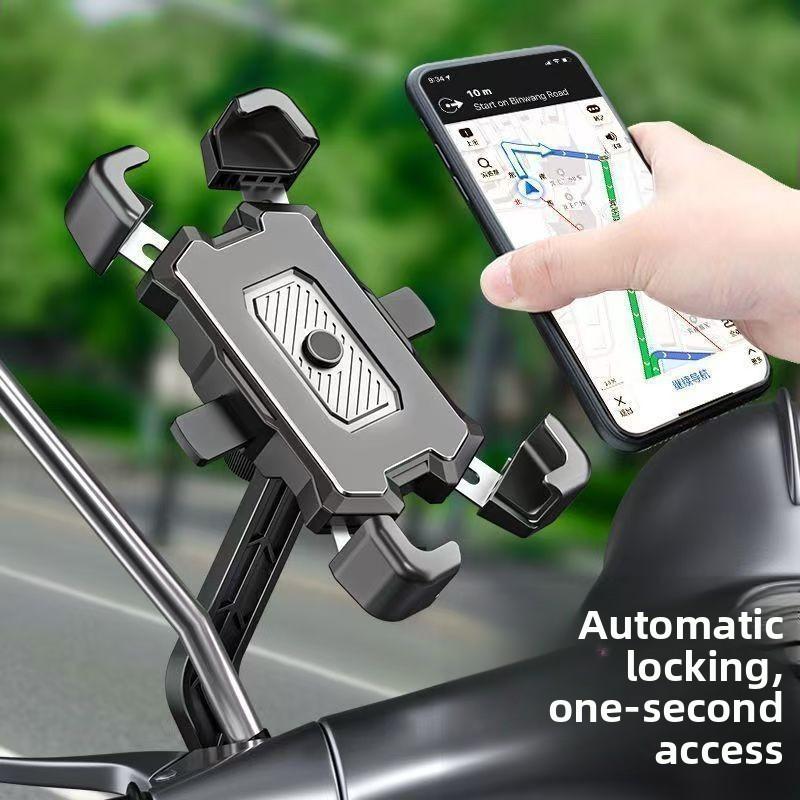 Riding Shockproof and Anti-shake Bicycle Motorcycle Mobile Phone Support Mountain Bike Mobile Phone Holder Rearview Mirror Mobile Phone Holder
