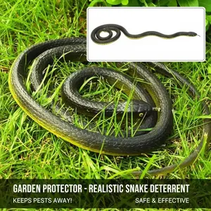 Bionic Snake Novelty Toy - Party Prank Props Shocking Scary Soft Fake Snake Gum for Garden Outdoor Decorations Tricky Scare Gift