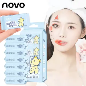 64pcs Portable Disposable Wet Wipes, Quick Cleaning Makeup Remover Wipes, Alcohol-Free, Soft & Gentle, Non-Stimulating, Non-Woven Sanitary Tissue, Ideal For Daily Use, Camping & Travel, Disposable Face Wipes With Cute Cartoon Design, Cleaning Tools