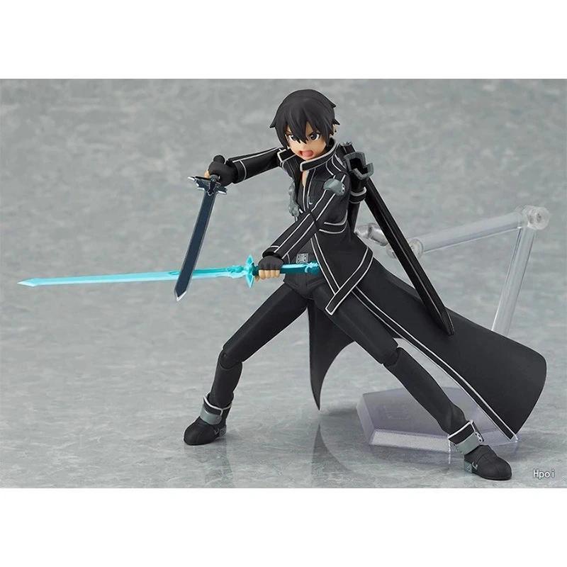 Sword Art Online Kirito Kirigaya Kazuto And Asuna Yuuki Anime Figure Standing Model PVC Detachable Collectible Desktop Ornament