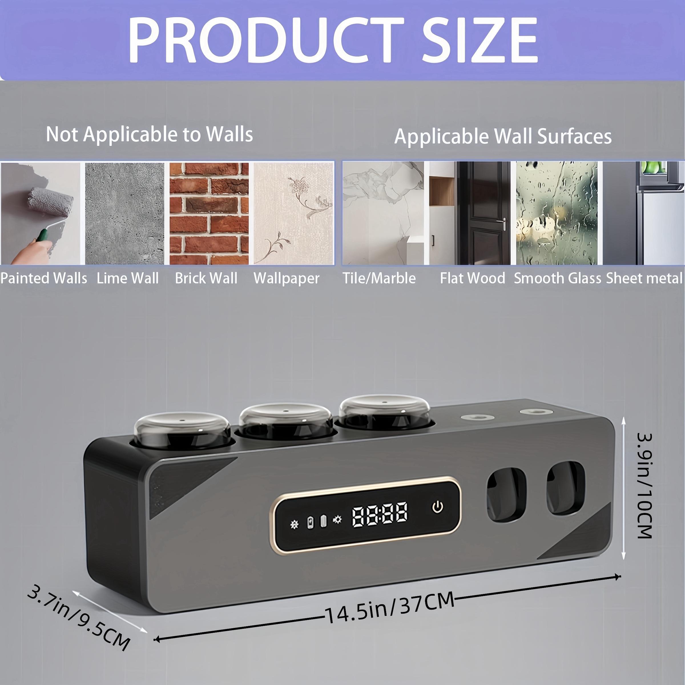 UV Electric Toothbrush Sanitizer Holder with Gargle Cups and Toothpaste Dispenser, Wall-Mounted Toothbrush Holder With Hot Air Drying And Automatic Sterilization, Toothbrush Sanitizer, Toothbrush Storage Rack, Bathroom Accessories