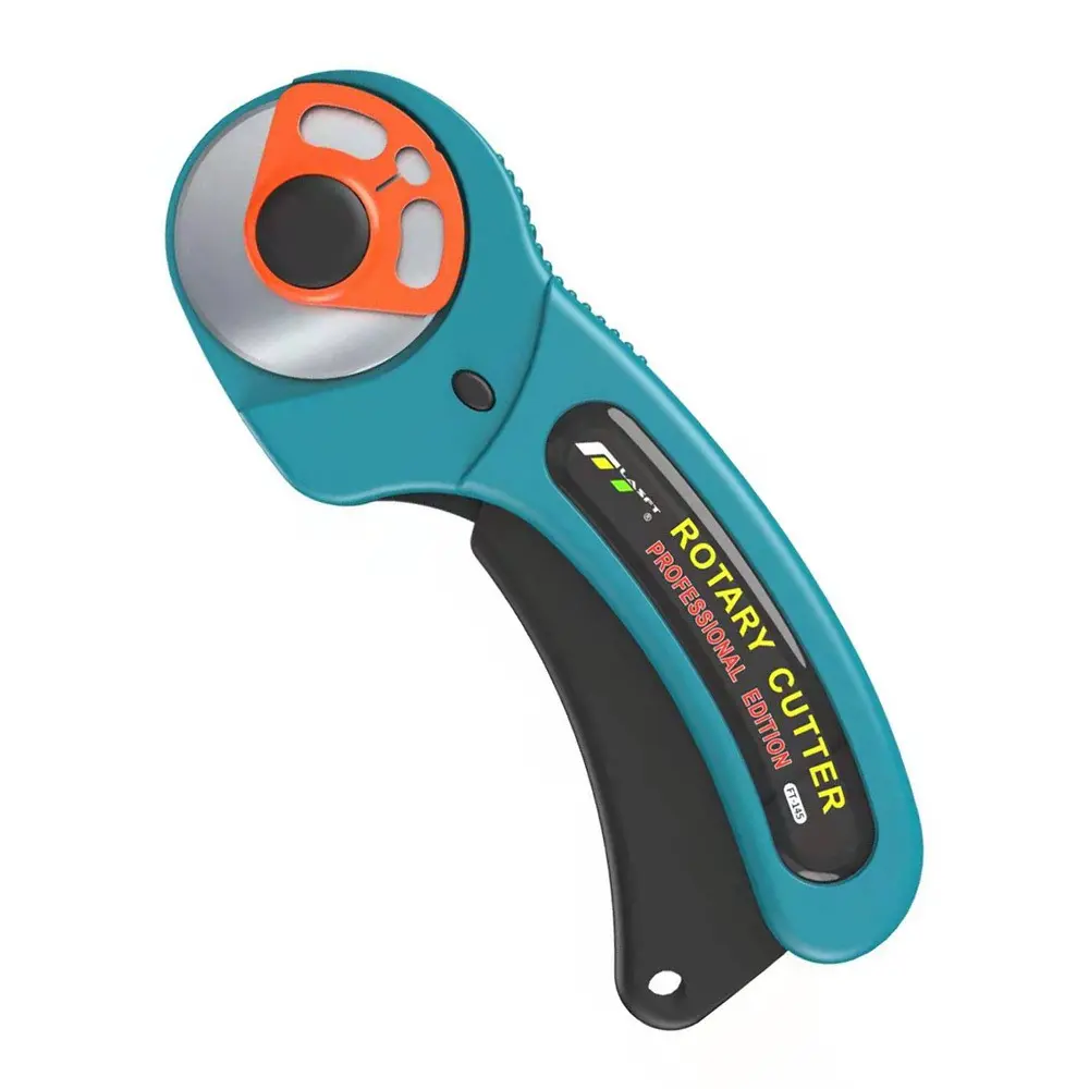 1pcs 45mm Automatic Lock Carpet Knife, Cutting Round Blade Ft-145 Roller Knife, Durable Design for Precise Cuts, Ideal for Carpets & Rugs