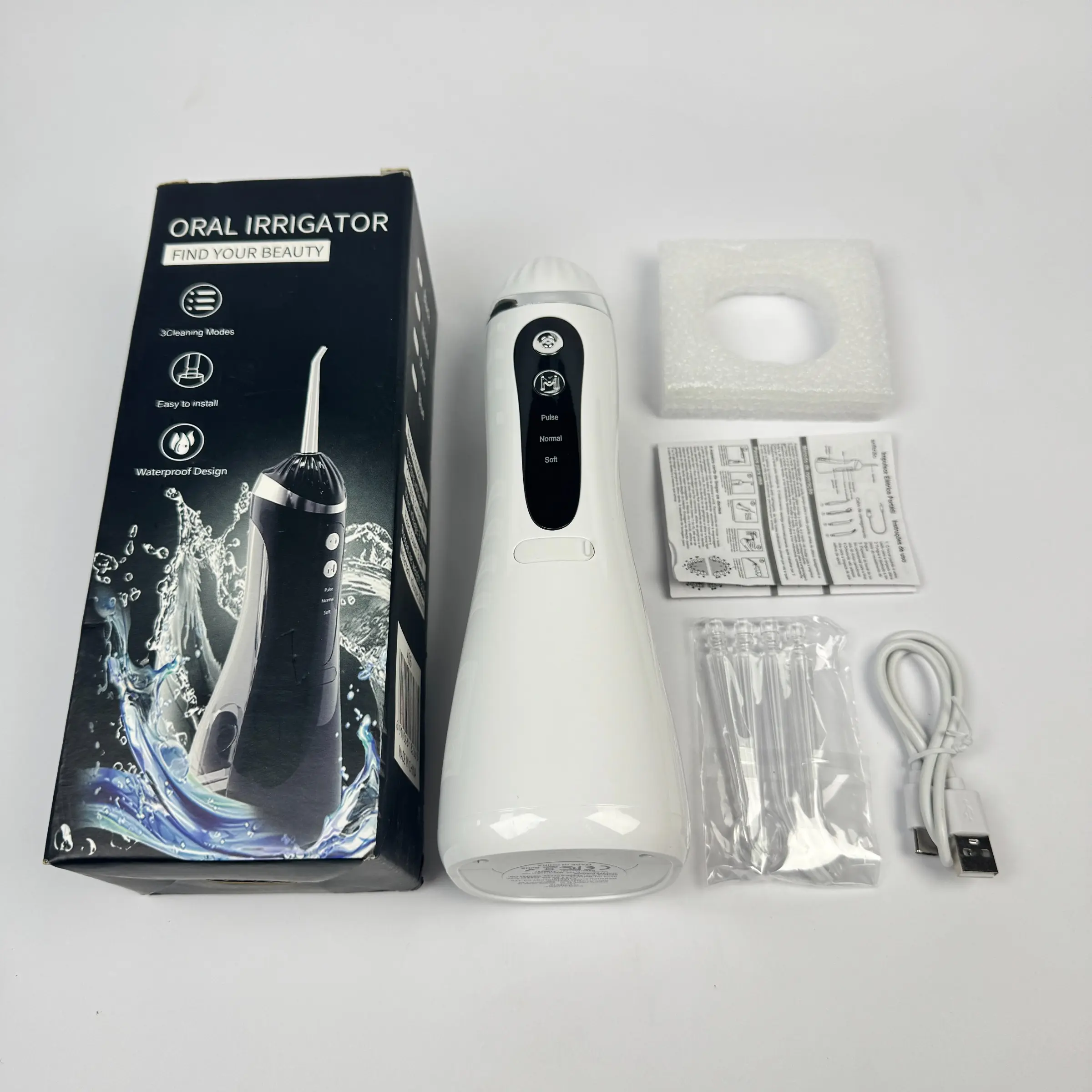 Powerful Oral Irrigator, 3 Cleaning Modes, Teeth Care Water Flosser, Portable Daily Oral Hygiene Device, Orthodontic Dental Care Tool