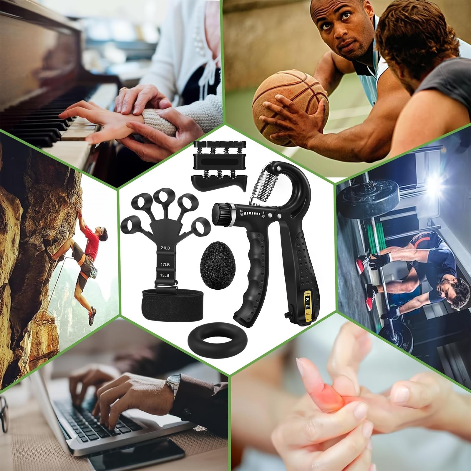 Grip Strength Trainer Kits (5 Pack), Forearm Strengthener With Adjustable Resistance, Grip Strengthener Set, Finger Strengthener, Hand Gripper Strengthener, Forearm Workout Gripper Set