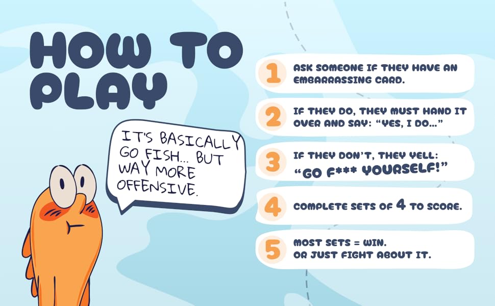 Go F Yourself! Adult Card Game - Hilarious Party Game for Grown Ups - Funny "Go Fish" Parody for Game Night - 52 Cards, 2+ Players, Gag Gift for Adults