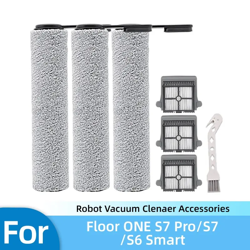 Brush Roller & Filter Replacement for Tineco Floor One S7 Pro S7 S6, Smart Cordless Wet Dry Hard Floor Vacuum Cleaner Accessories