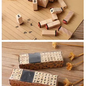 Letter Number Symbol Stamp Set with Ink Pad, 40 Pieces, DIY Handmade Stamps, Perfect for Crafting and Personalization