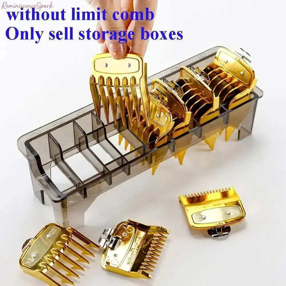 8-Slot Hair Clipper Guard Storage Box, Sturdy Plastic Barber Tool Organizer, For Barbershops & Household Hair Cutting, Desktop Container For Salon Storage, Home Vanity Organization & Home Decor