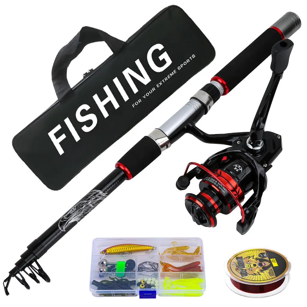 1.8m Telescopic Fishing Rod Set, Silver Portable Fishing Gear Kit, Includes Reel Hooks Accessories, Beginner Outdoor Fishing Equipment
