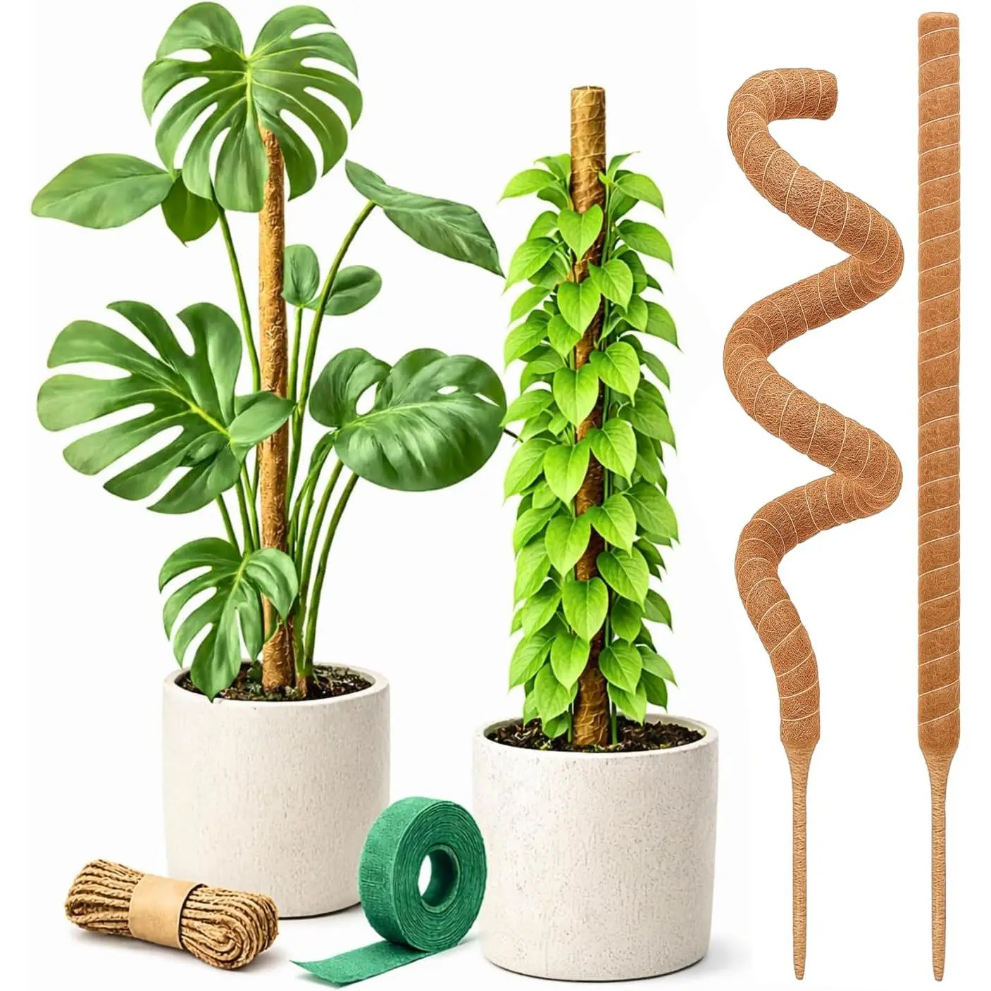 Moss Pole Monstera Plant, 2 Pack 28in Bendable Indoor Plant Stakes