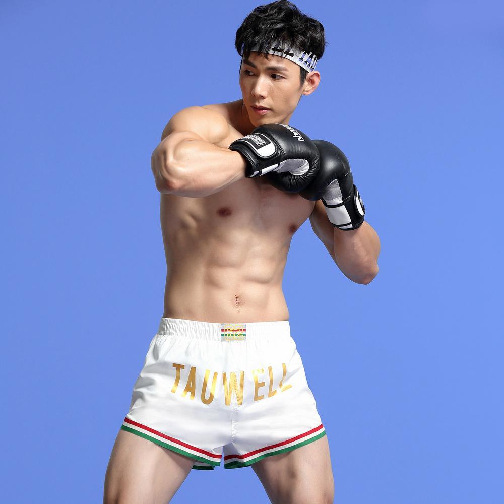 Tauwell Mens Sports Shorts Trendy Comfortable Youth Casual Three-Point Pants Polyester Fabric  - Menswear Trouser Elastic