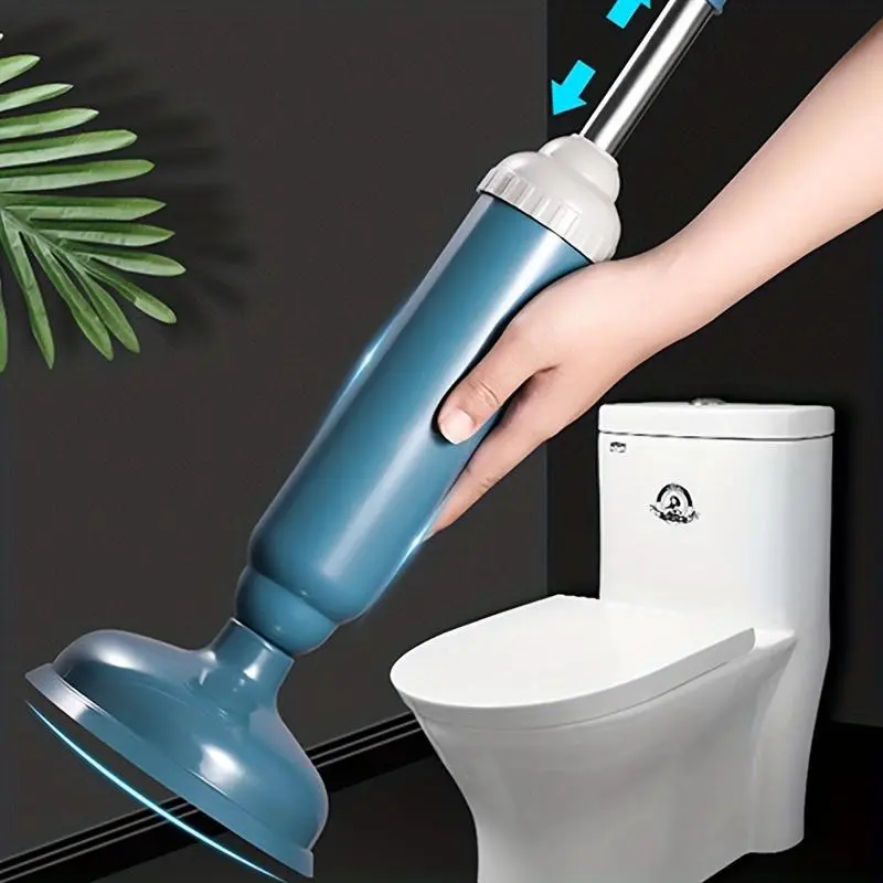 1pc Toilet Drain Pipe Plunger, Manual Air Pressure Plunger, Easy to Use, Convenient Toilet Maintenance Tool, Essential Bathroom Accessory