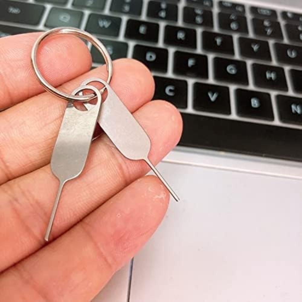 2Pack Universal Sim SD Card Tray Opening and Doorbell Security Reset Removal Tool Eject Pin For iPhone,Google Pixel,Samsung,Motorola Phones (Key Ring is not Included)