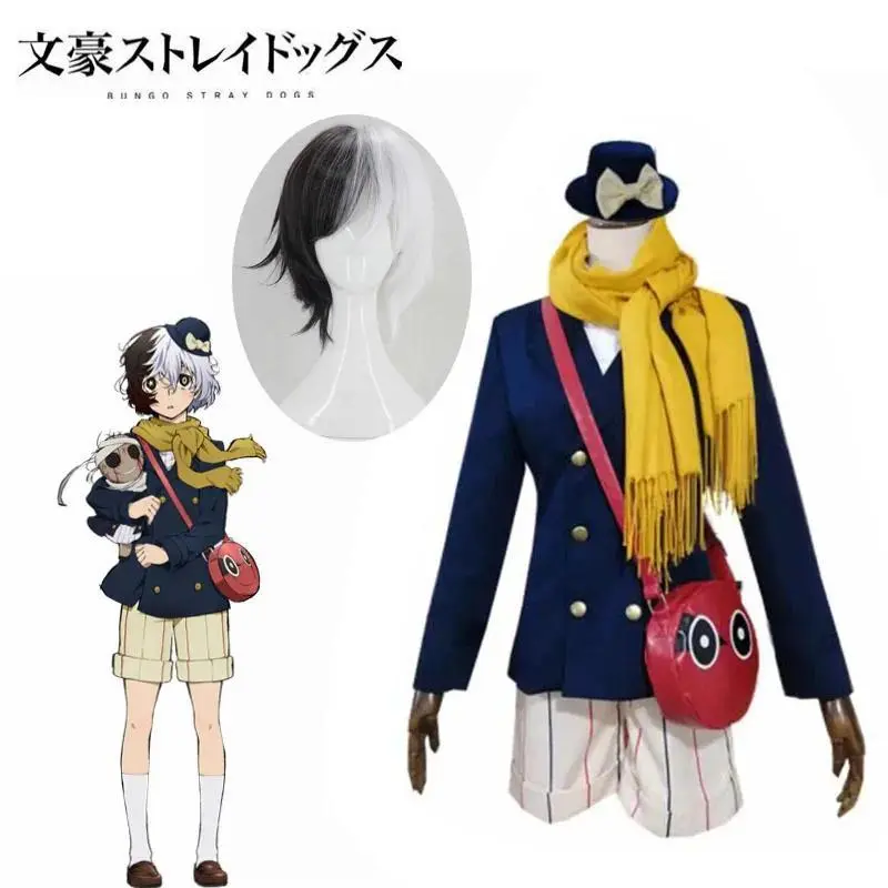 Anime Bungou Stray Dogs Yumeno Kyusaku Cosplay Costume full set with bag Halloween Party Costume custom-made