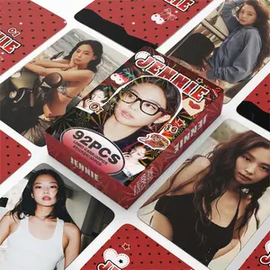 92Pcs Kpop Girl Group Idol Collection Lomo Cards, Ins Style Fan Cards with Mini Stickers