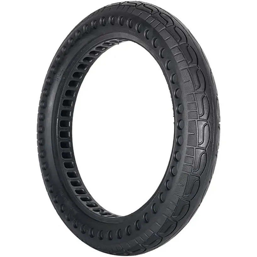 Bicycle Solid Tire 14x2.125 Rubber for 14 in Electric Bike | Puncture Proof Tire with Honeycomb Shock Absorption, Fits 14 inch E-Bike Scooter, 1 Tire Lever Includes for Easy Installation