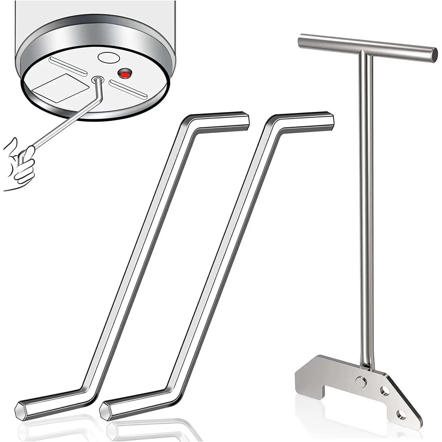 Garbage Disposer Unjamming Wrench with 2 count Allen Wrench Tool for Removing Clogs Above The Sink