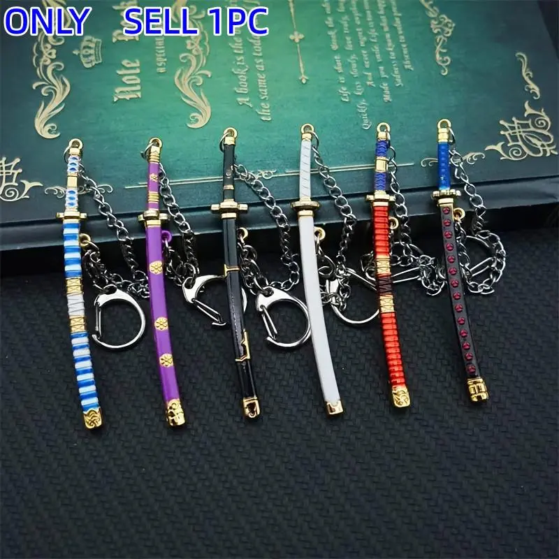 Samurai Sword Keychain with Scabbard, Fashionable Car Keychain, Daily Wear Accessory, Perfect Gift for Friends, Stylish Weapon Model, Fashionable Alloy Keychain