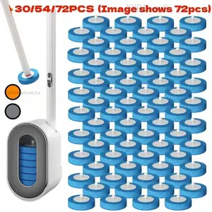 Disposable Household Toilet Cleaning Set, Includes 24/30/54/48/72 Replacement Brush Heads, Sink Cleaner SystemDD22HomeCookJoy