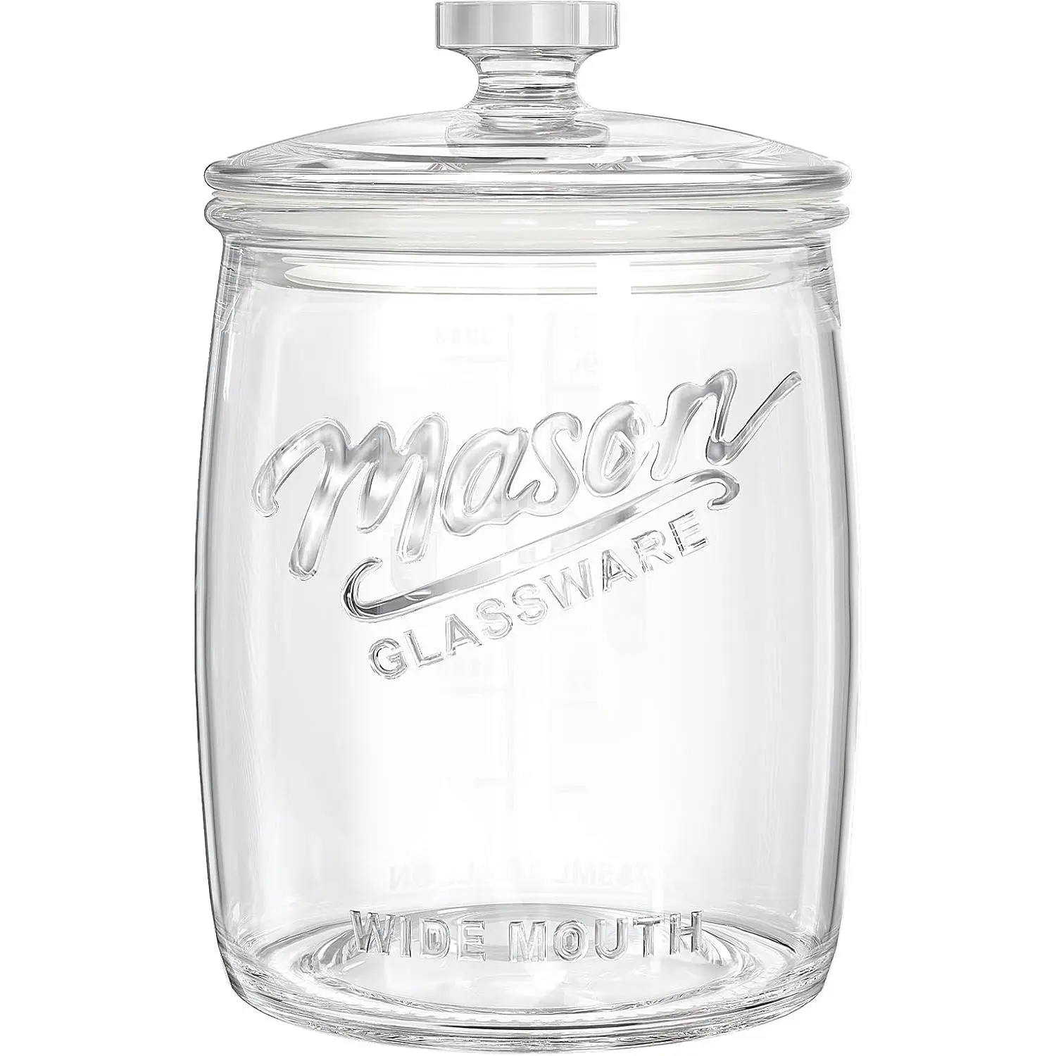 1 Gallon Glass Cookie Jar with Airtight Lid, Wide Mouth Canister |  Seal Keeps  , Large Capacity Holds 5 Lb Flour, Wide Mouth for Easy Access to Sourdough Starter,