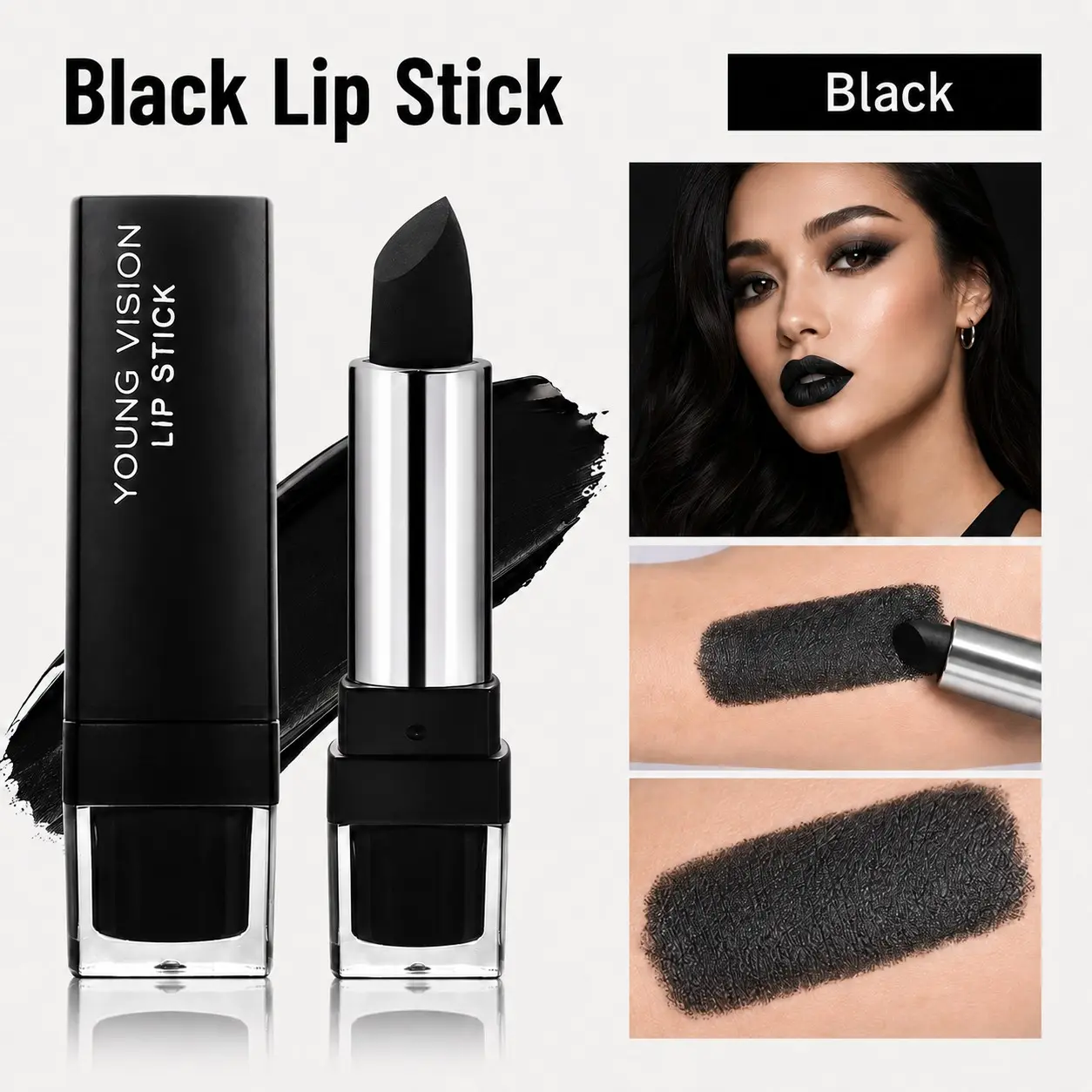YOUNG VISION  Matte Liquid Lipstick, Cosmetic Lipstick, Long-Lasting Color, Non-Staining Formula, Ideal for Daily Use, Halloween Cosplay, Stage Makeup