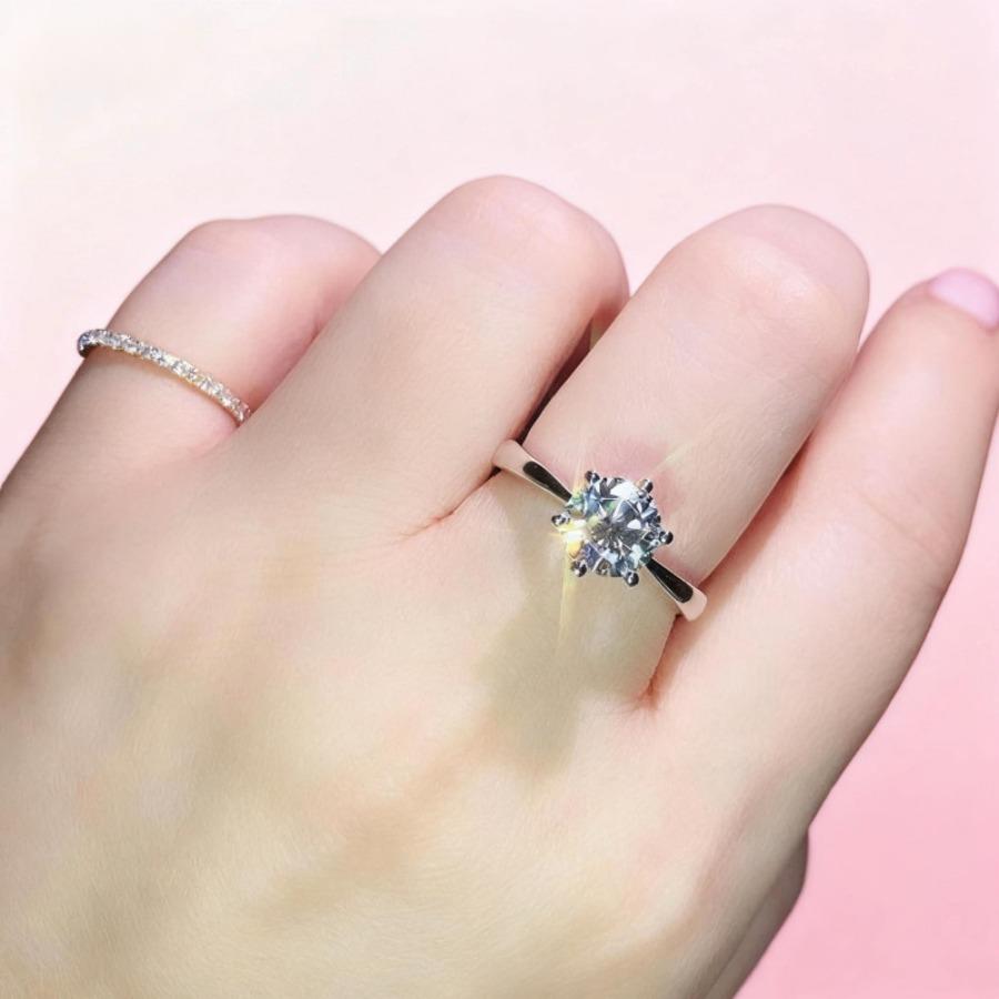 Stylish and exquisite zircon ring, trendy personalized high-end ring, couple birthday gift