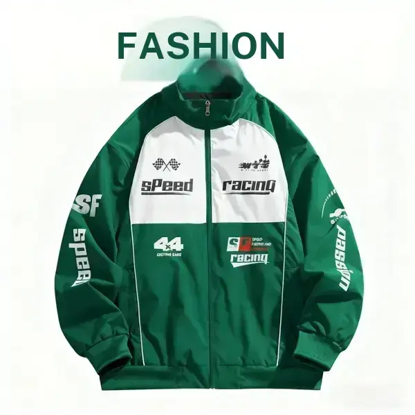 Spring And Autumn Men's Outdoor Sports Casual Trendy Versatile Windproof Baseball Collar Workwear Jacket Printed Casual Motorcycle Jacket Men's Wear solo jacket Menswear Coats outerwear top letterman Long Sleeve Sportswear Sporty Athletic Activewear tikt