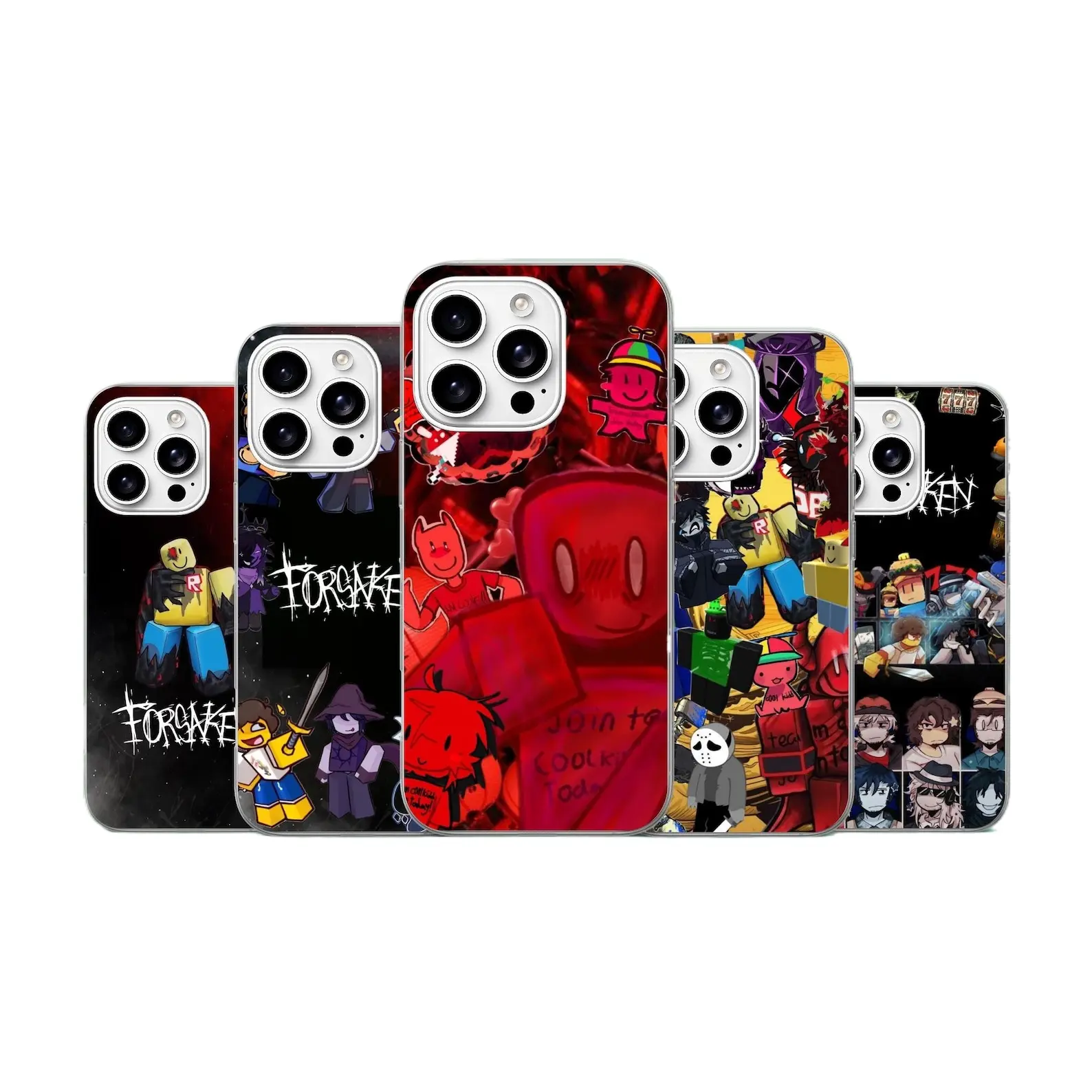"Forsaken" (Roblox game) themed phone case, compatible with iPhone 11–17 Pro Max/Plus series and Samsung Galaxy S23–S25 series.