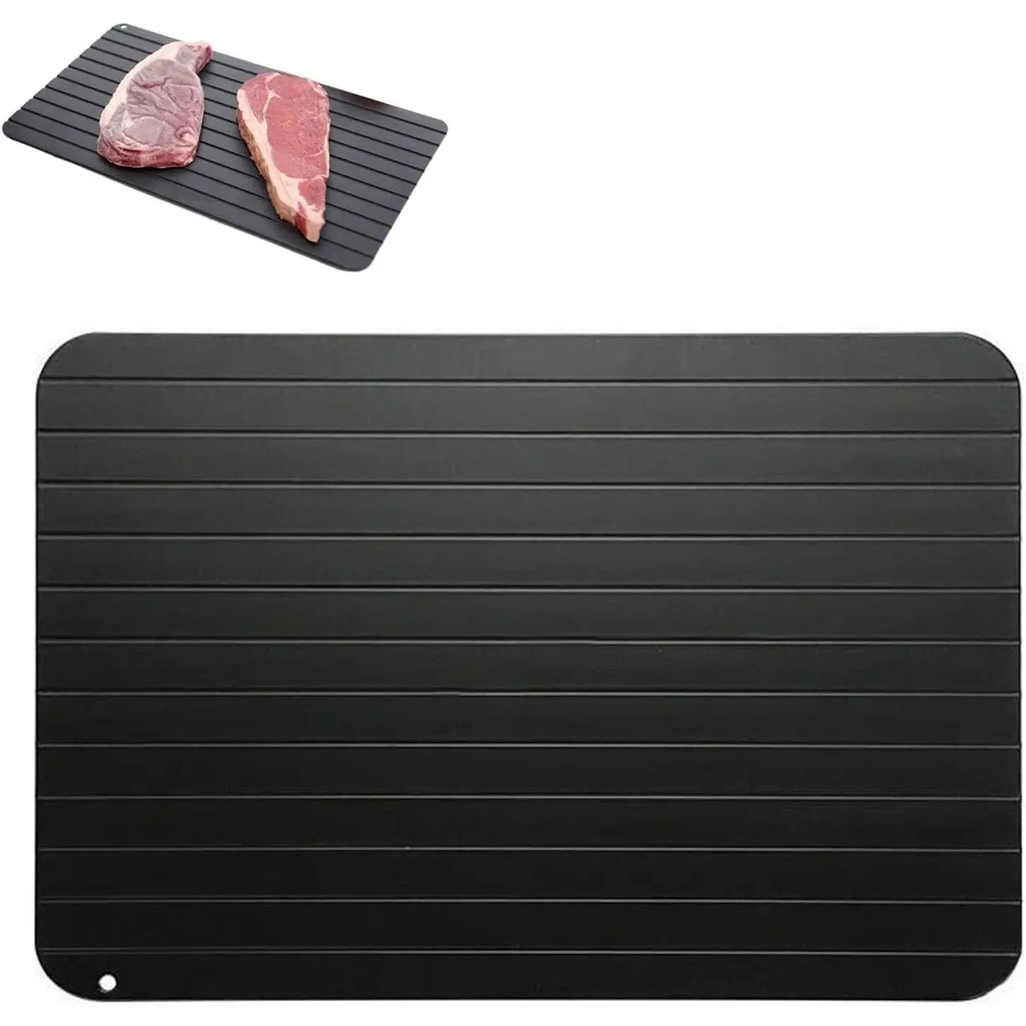 Defrosting Tray for Frozen Meat, Defrosting Plate, Thaw Board Plate, Non-Stick Surface and High Thermal Conductivity, Easy to Clean, Use, and Store(Size:S)