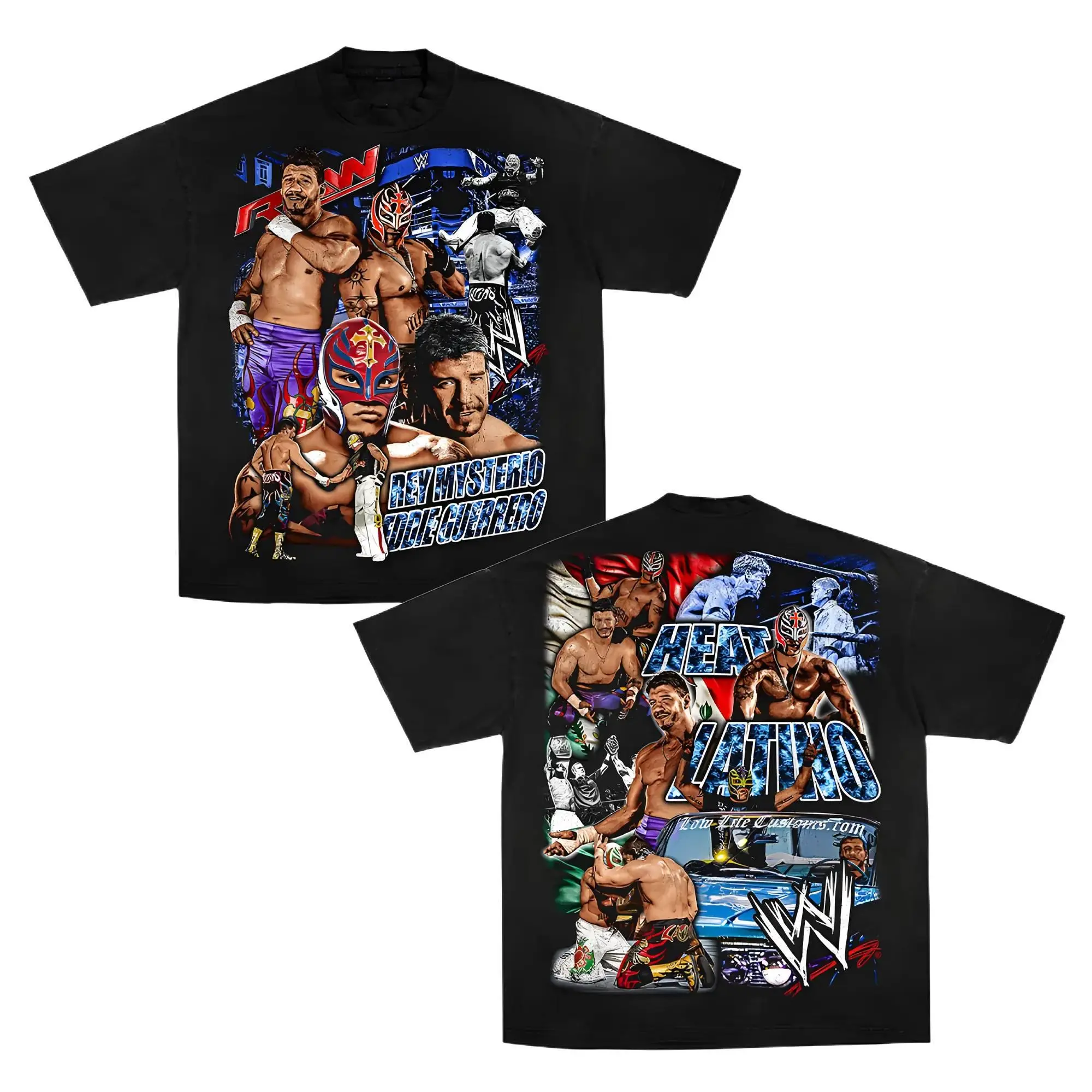 [Sale Up To 50%] Unisex WWE Rey Mysterio vs Eddie Guerrero Retro Premium 100% Cotton T-Shirt, The Champ Shirt, Doctor of Thuganomics Retro WWE Shirt, Hustle Loyalty Respect Wrestling T-Shirt, Iconic WWE Legend Merch